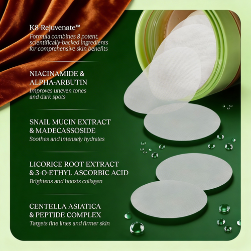 Comfort&Cope JiYu Radiance Reset Toning Pads Korean Brightening Pads for Dark Spots, Hydration & Skin Renewal