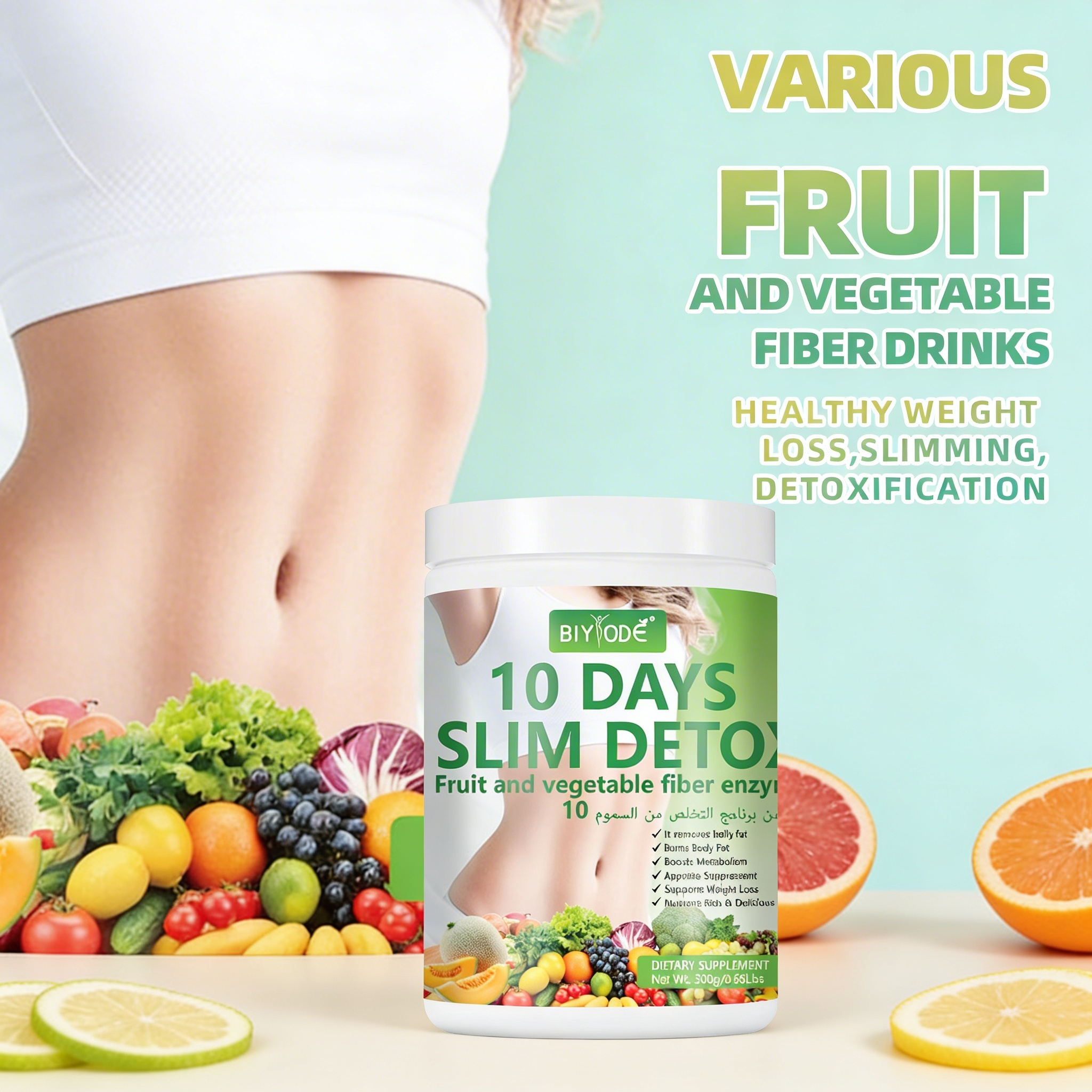 {Slim Cleanse} 10-Day Slim Detox Powder – Fruit & Vegetable Fiber Cleanse